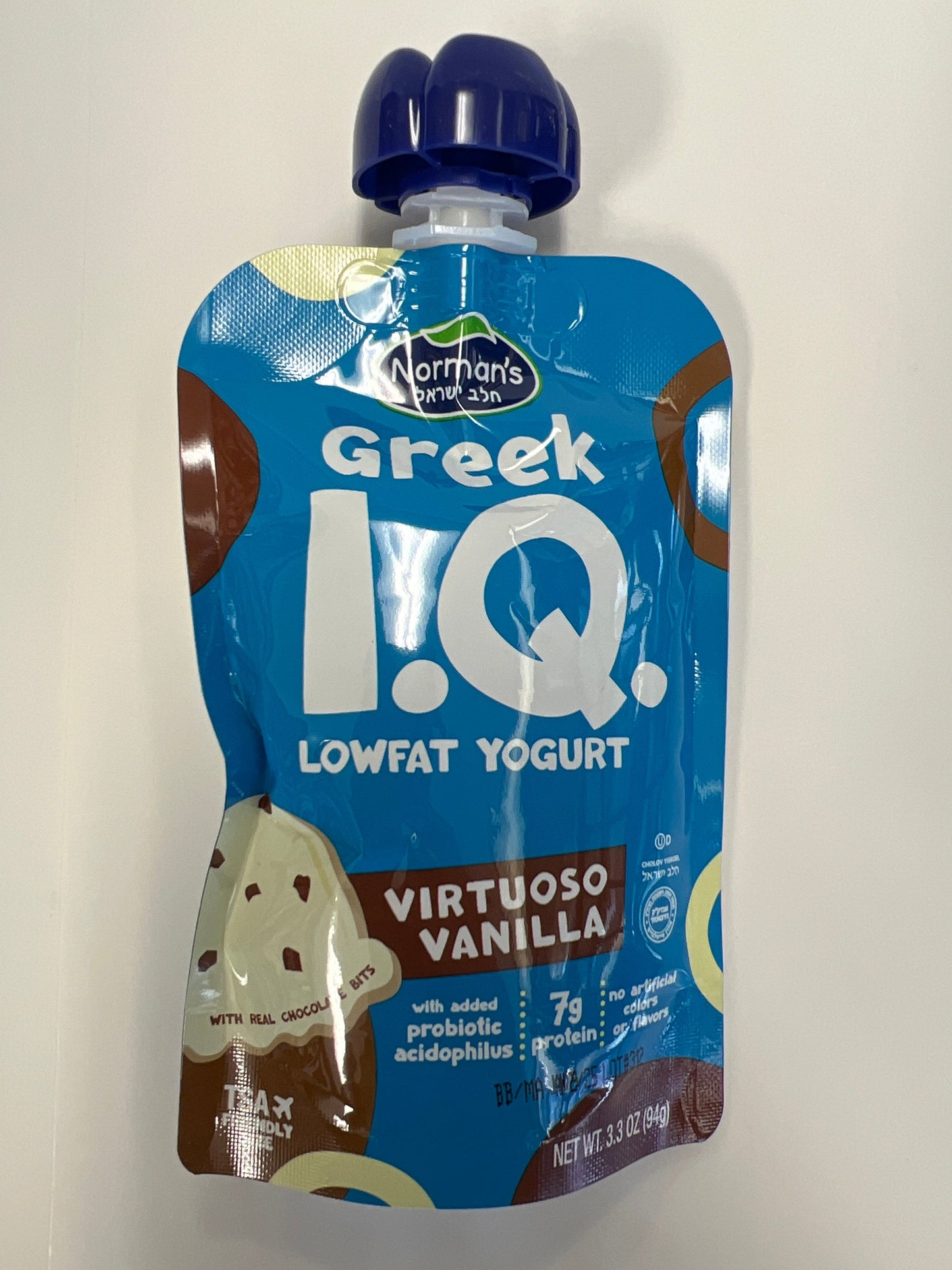 Normans Greek I.q. Low-fat squeeze yogurt virtuoso vanilla