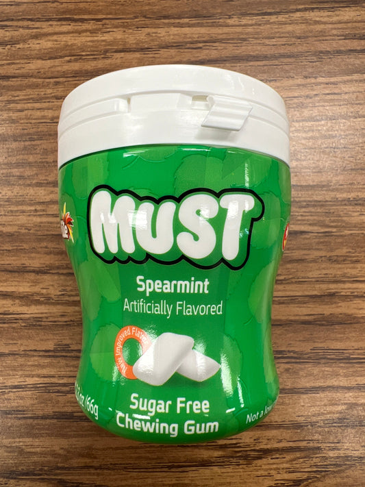 Elite must gum. Spearmint. Sugar free