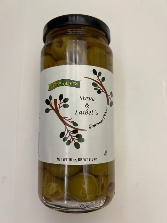Steve and Laibel’s gourmet olives pitted green olives