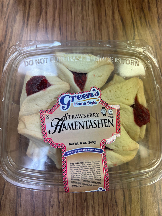 Greens home style strawberry Hamentashen