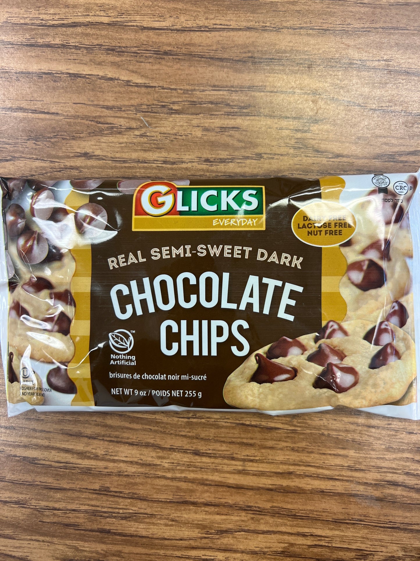 Glicks real semi sweet dark chocolate chips KFP