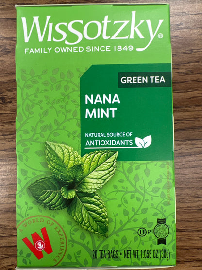 Wissotzky green tea. nana mint