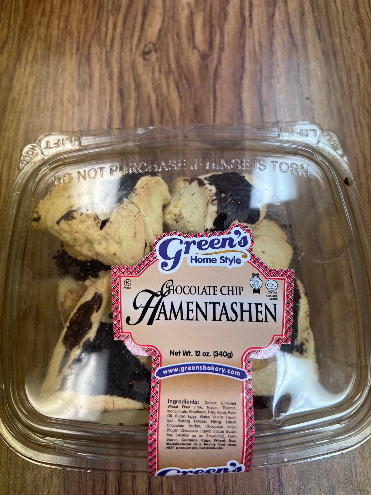 Greens home style chocolate chip Hamentashen