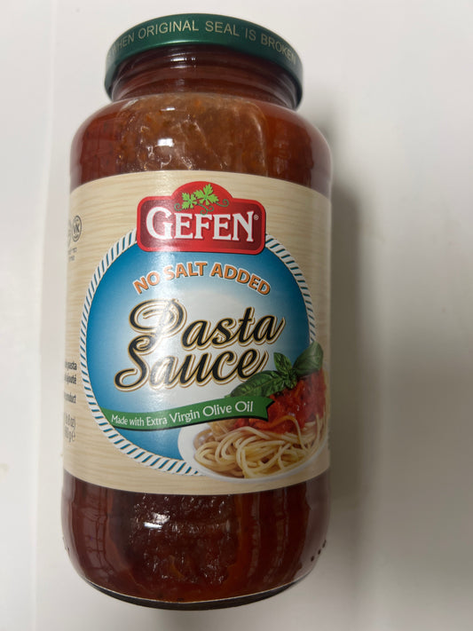 Gefen no salt added pasta sauce