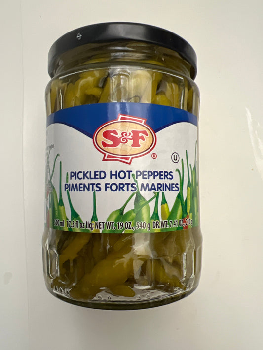 A and F pickled hot peppers