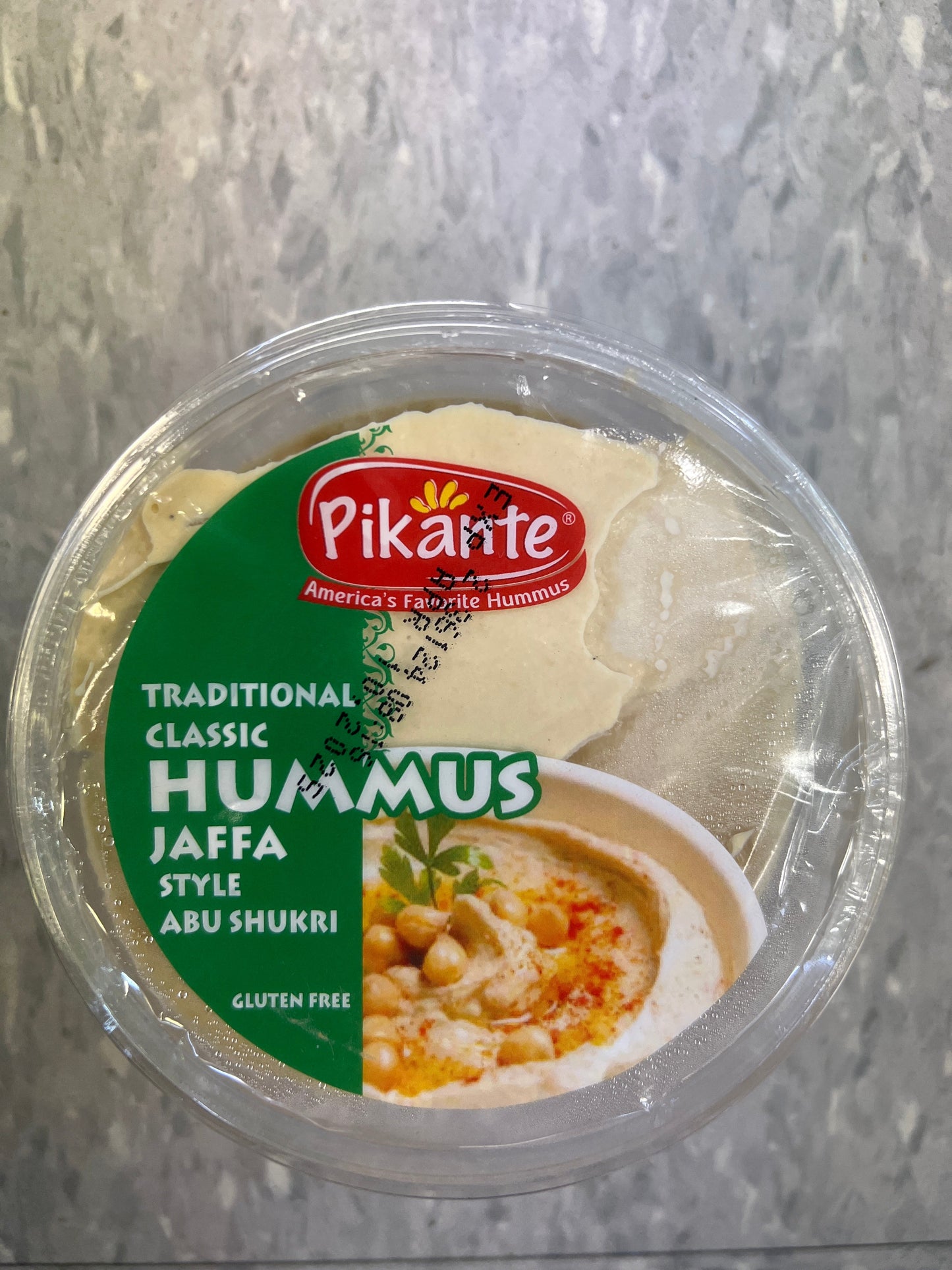 Pikante traditional classic hummus Jaffa style Abu shukri gluten free 14oz