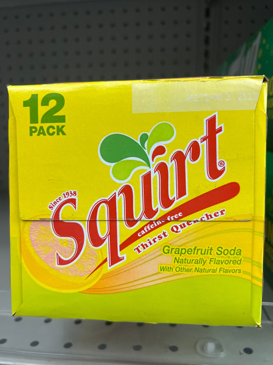 Squirt caffeine free grapefruit soda 12 pack cans