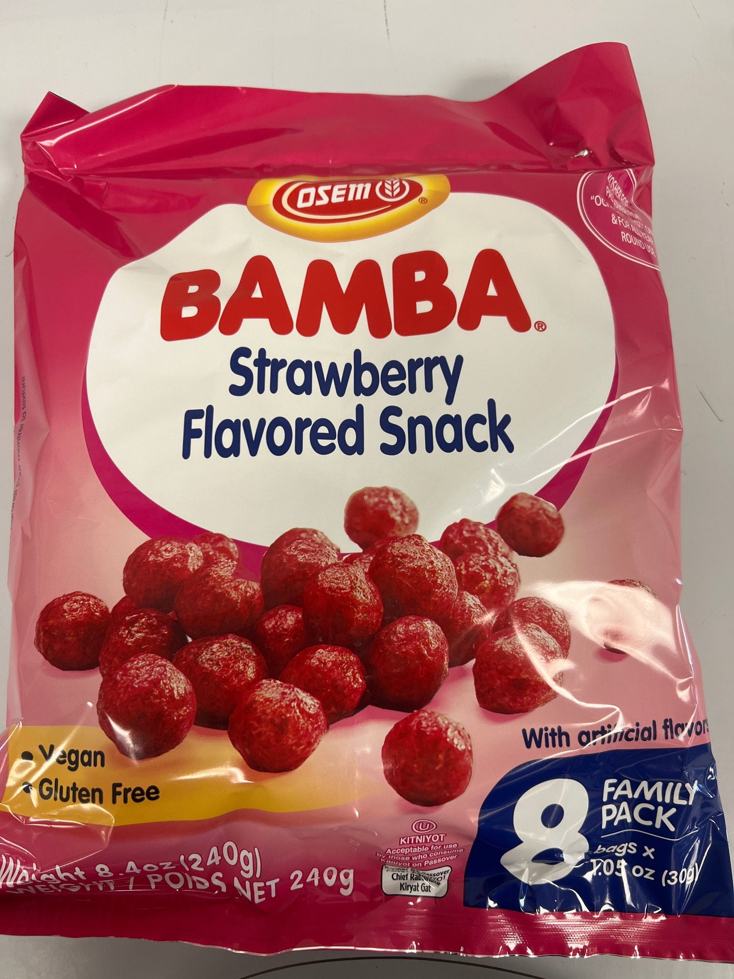 KFP osem bamba strawberry flavored 8-pack family