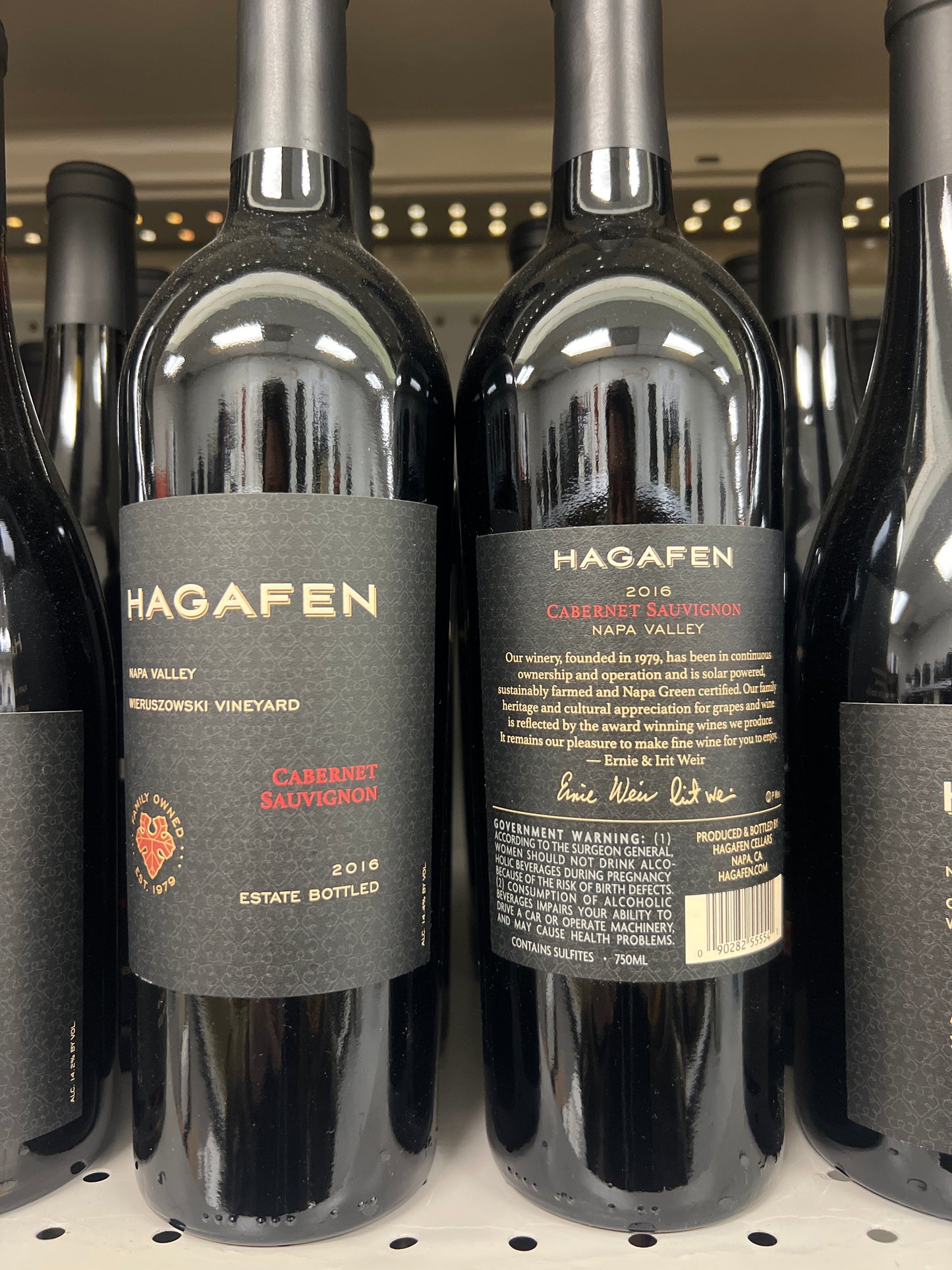 Hagafen Cabernet Sauvignon Napa Valley 2016 Mevushal