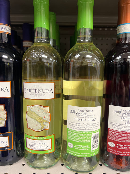 Bartenura Pinot Grigio Provincia di Pavia Mevushal