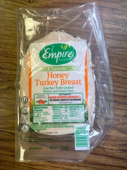 Empire kosher. Classic honey turkey breast