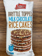 Liebers brittle topped milk chocolate rice cakes dairy