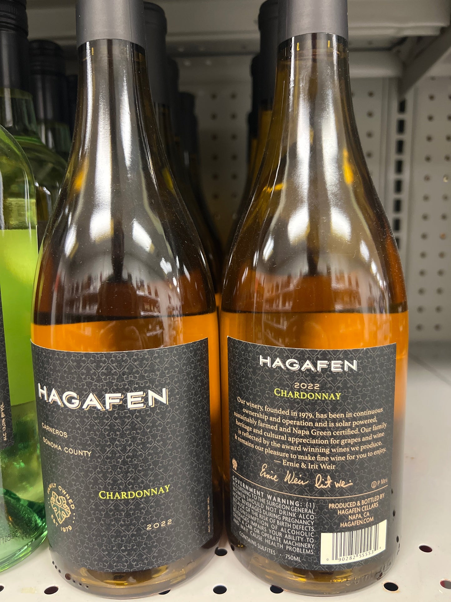 Hagafen Chardonnay Somona County 2022 Mevushal