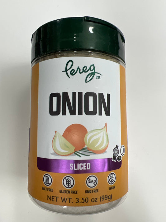 Pereg onion. Sliced