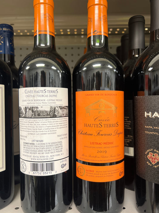 Chateau Fourcas Dupre Listrac Medoc Cuvee Hautes Terres 2019 Mevushal