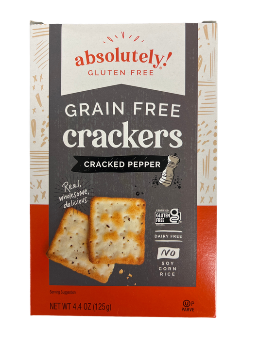 Absolutely gluten free. Grain free crackers Osem cracked pepper flavored