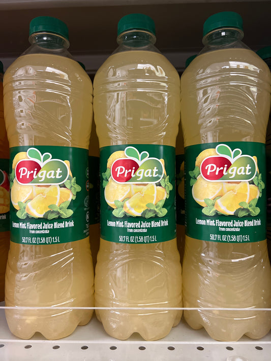 Prigat lemon mint flavored juice drink 1.5L