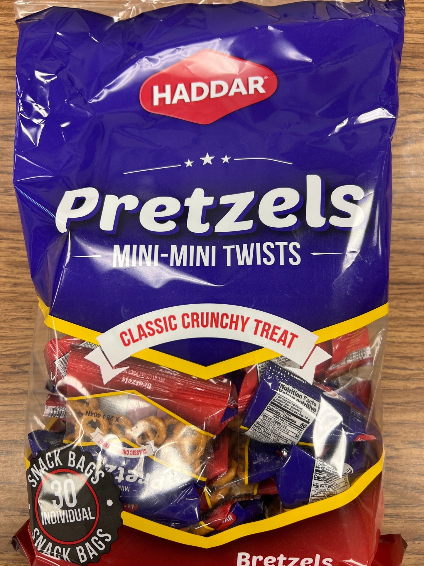 Haddar pretzel mini mini-twists family pack 30ct