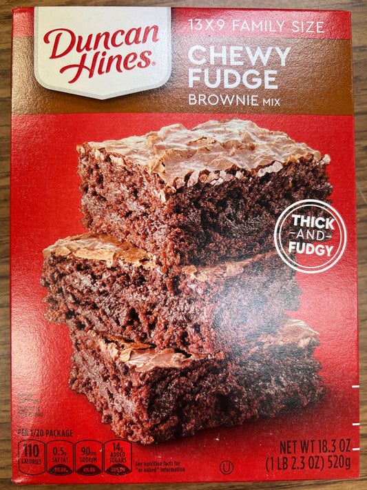 Duncan Hines chewy fudge brownie mix