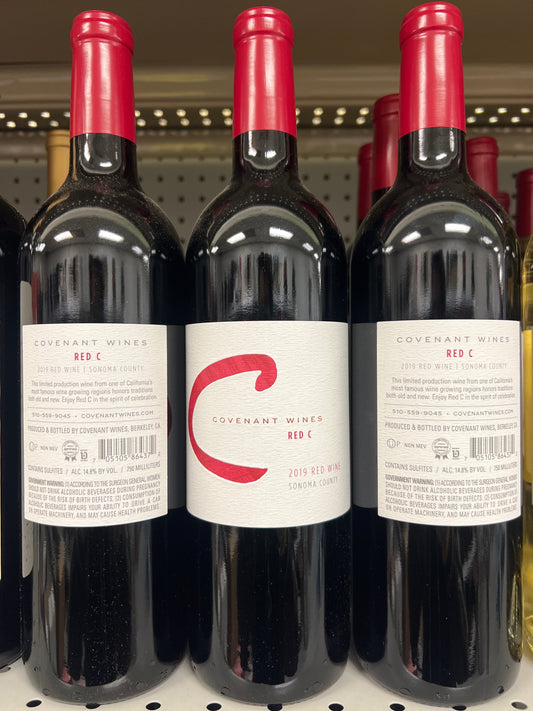 Covenant Red Wine Red C Somona County 2019 NOT Mevushal