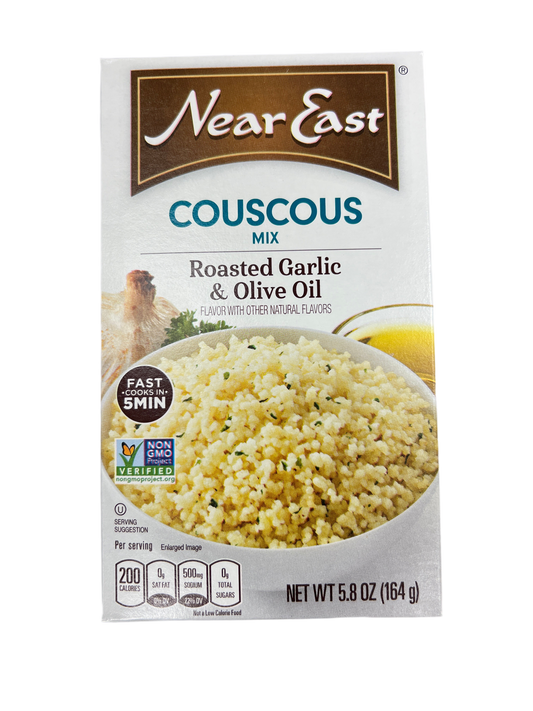 Near east. Couscous mix. Roasted garlic and olive oil