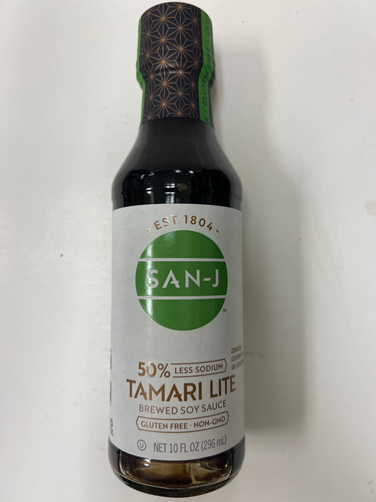 San-j 50% less sodium gluten free tamari lite brewed soy sauce