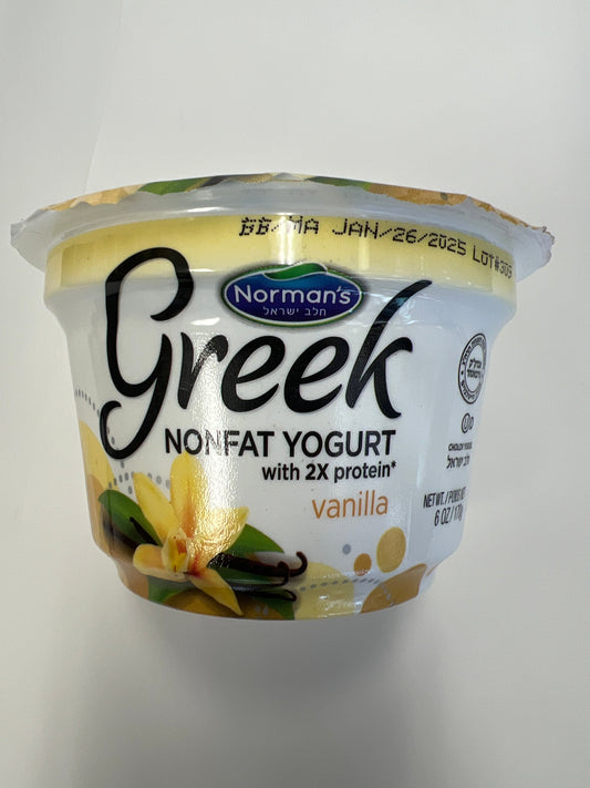 KFP Normans Greek nonfat yogurt w/ 2x protein vanilla 6oz