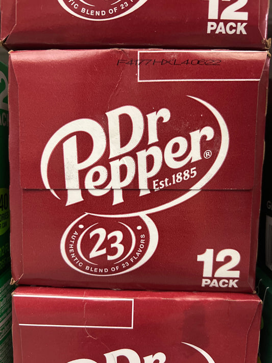 Dr Pepper 12 pack cans