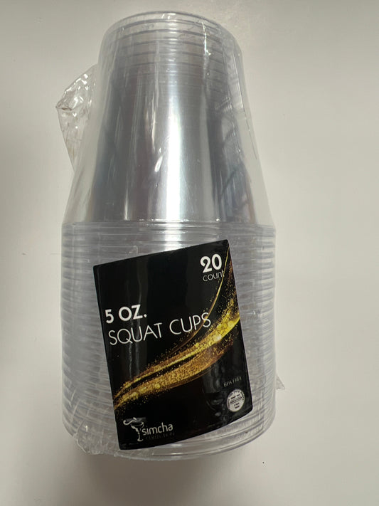 Blue sky #2766 5oz squat cups 20ct clear