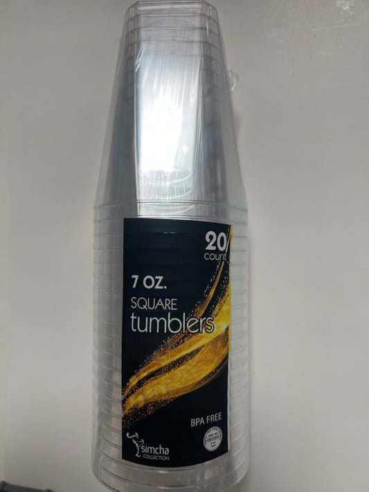 Blue sky #667 7oz square tumblers 20ct clear cups
