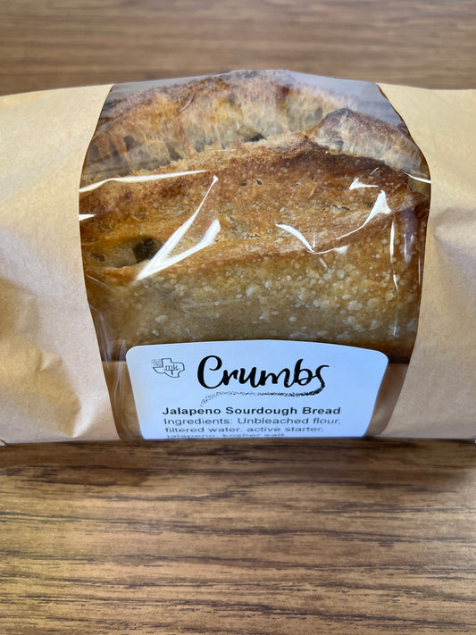 Crumbs jalapeño sourdough bread