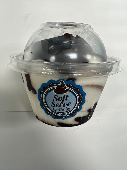 Klein’s soft serve vanilla chocolate cup dairy