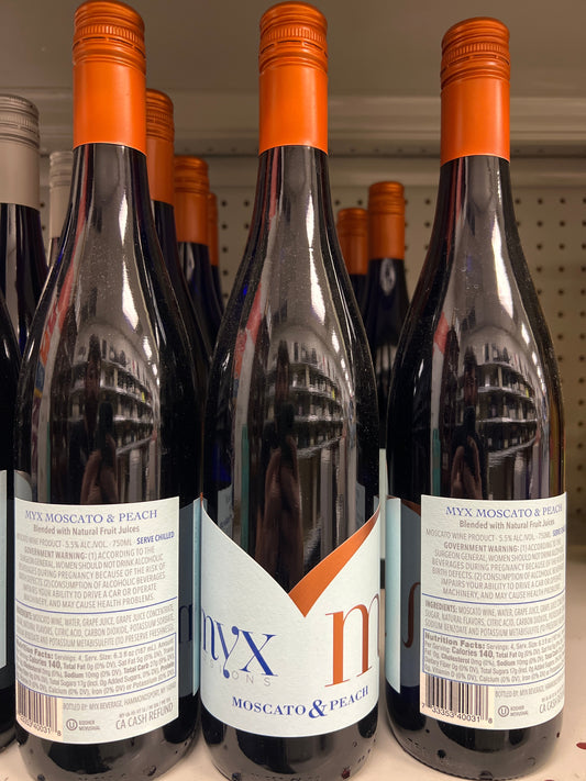 Myx Peach Flavored Moscato Wine Fusions Mevushal