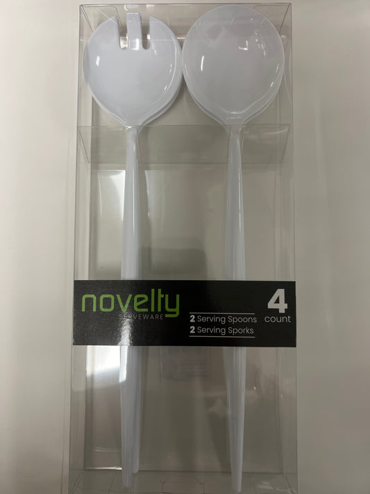 Blue sky #3218 novelty serve ware 4ct serving set white