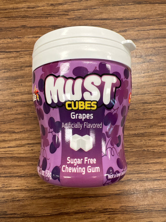 Elite must gum. Grape cubes. Sugar free