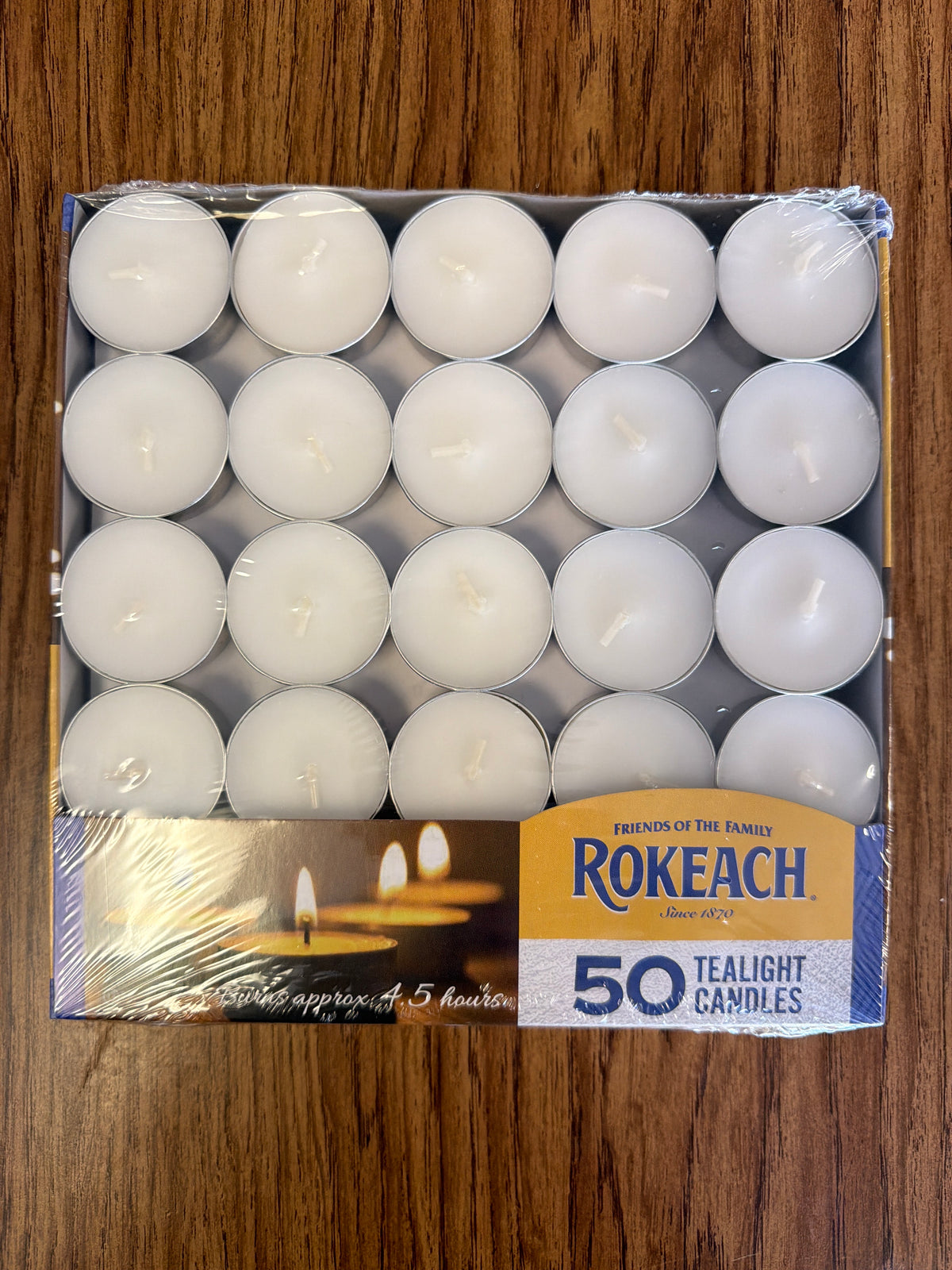 Rokeach 50 pack tea light candles