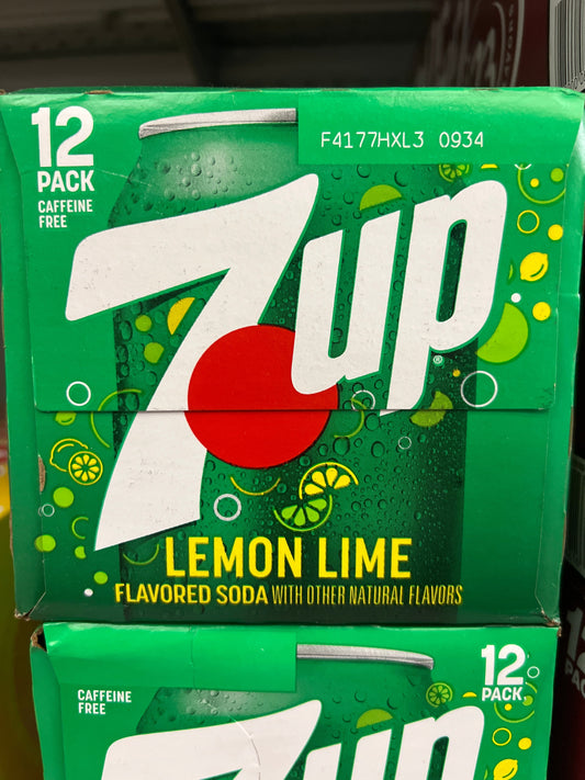 7up lemon lime 12 pack cans