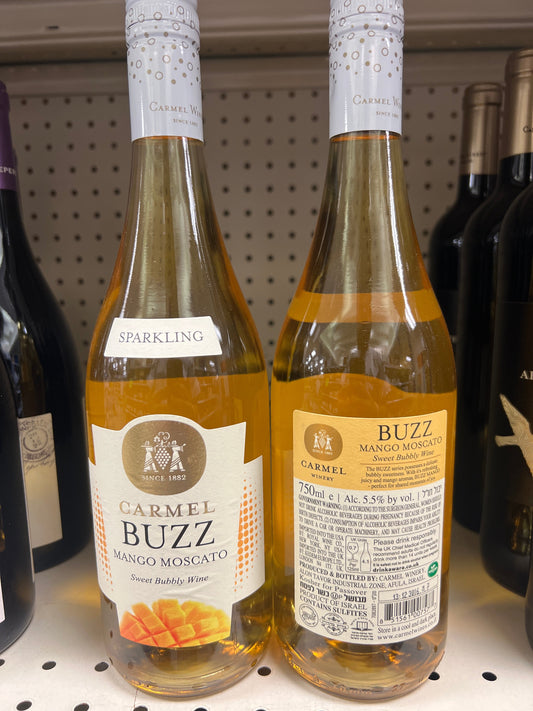 Carmel Winery Buzz Mango Moscato Israel Mevushal
