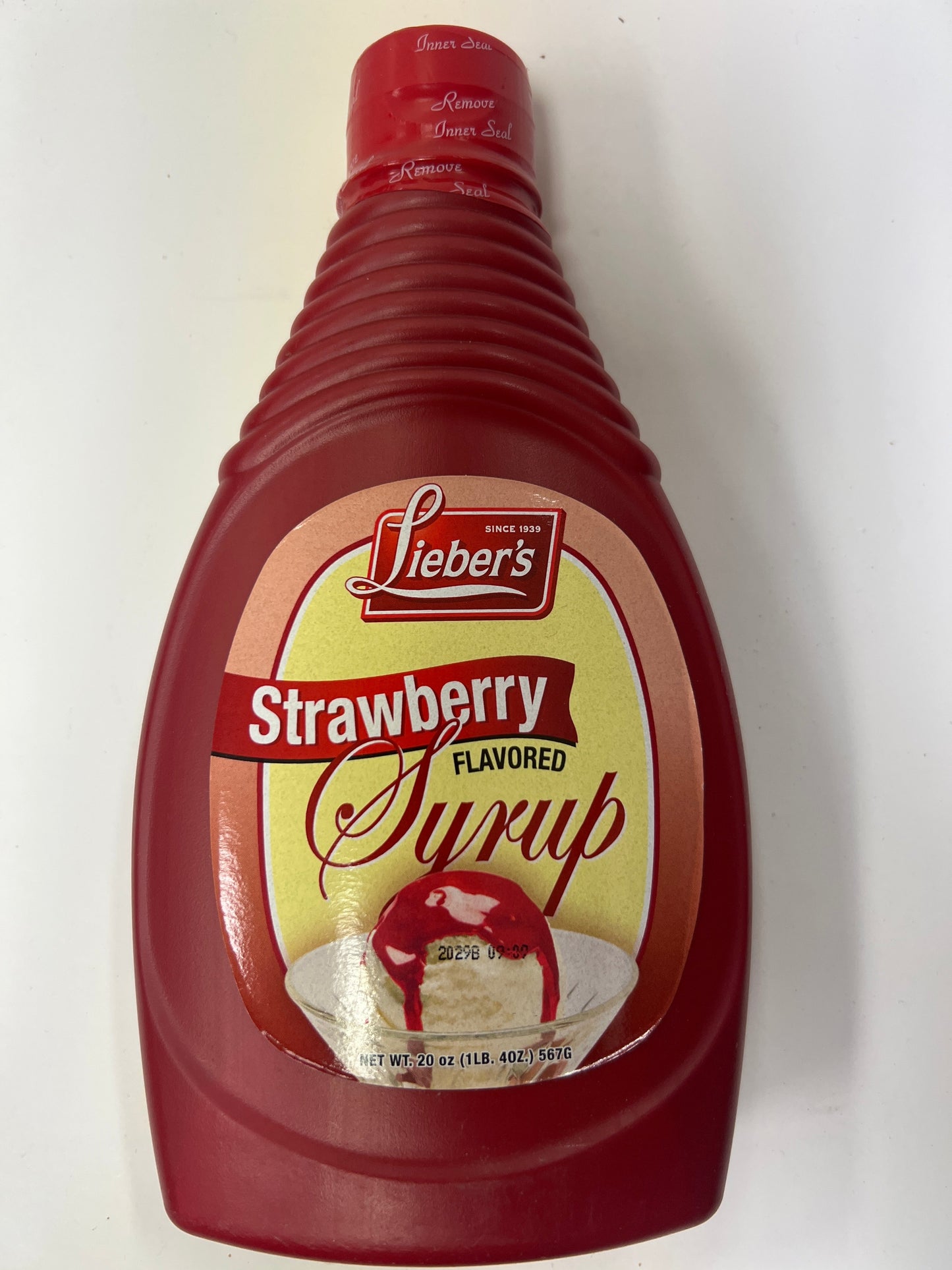 Liebers strawberry flavored syrup