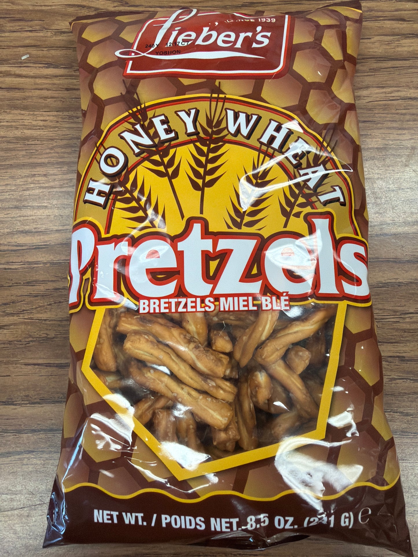 Liebers honey wheat pretzels 8.5oz