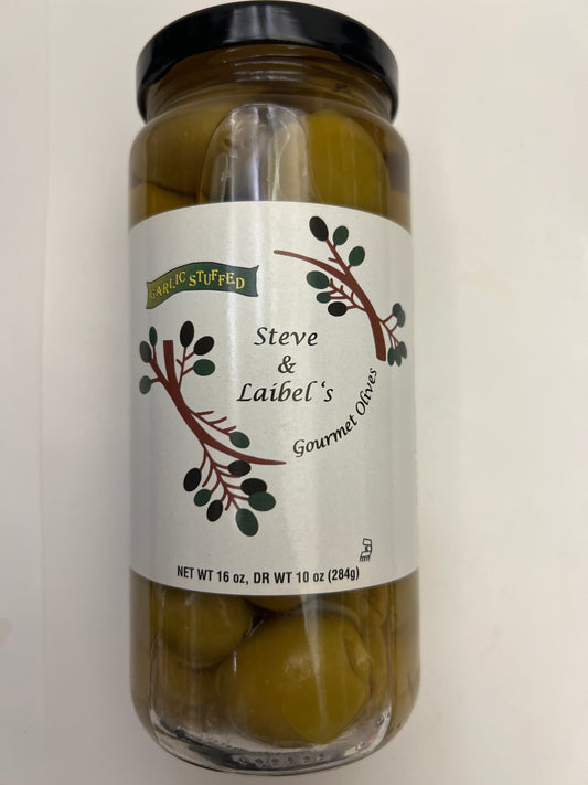 Steve and Laibel’s gourmet olives garlic stuffed