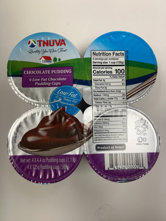 Tnuva 4 low-fat chocolate pudding cups