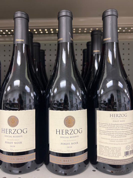 Herzog Pinot Noir Special Reserve Santa Rita Hills 2020 NOT Mevushal
