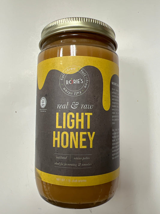 Rories full n free real and raw light honey