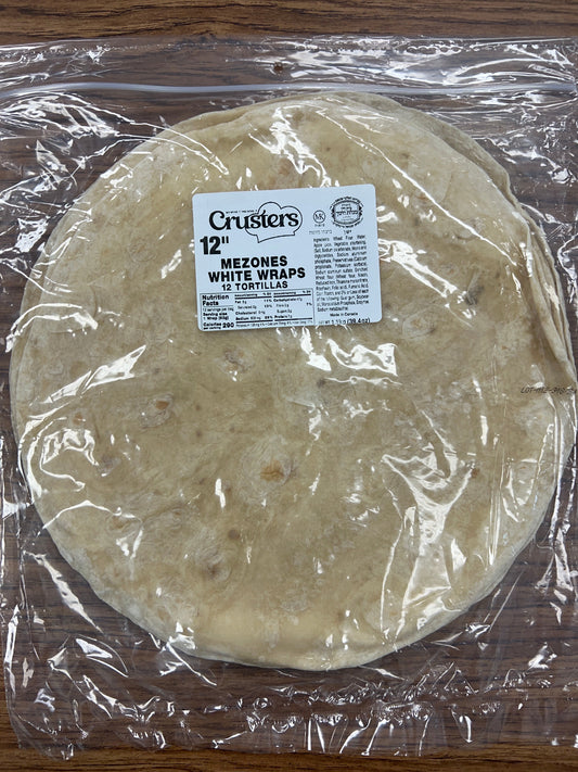 Crusters 12” mezonos white wraps 12 tortillas