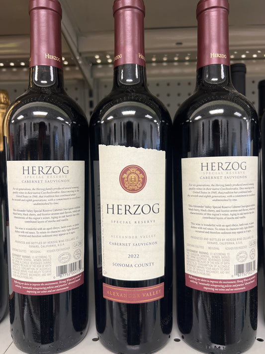 Herzog Cabernet Sauvignon Special Reserve Alexander Valley Mevushal