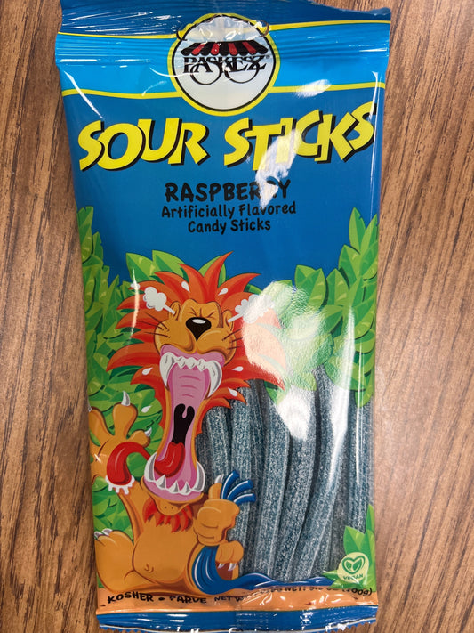 Paskesz sour sticks raspberry flavored