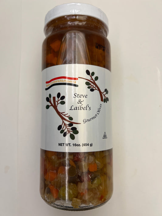Steve and Laibel’s gourmet olives New Orleans muffuletta
