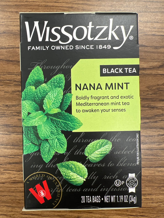 Wissotzky black tea nana mint