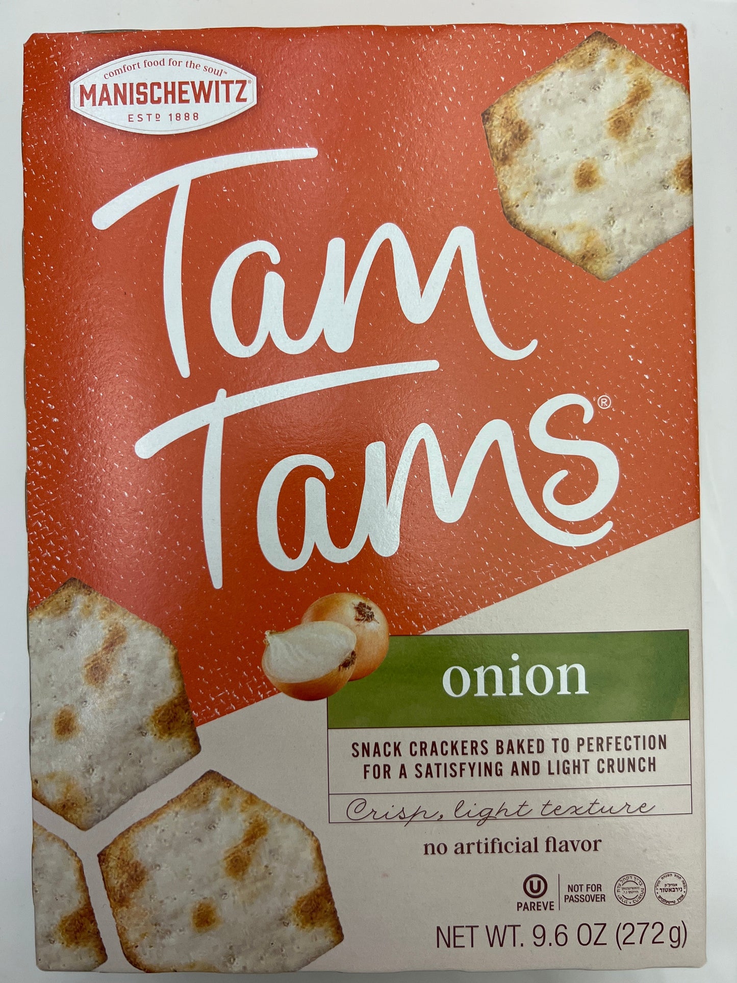 Manischewitz tam tams crackers onion